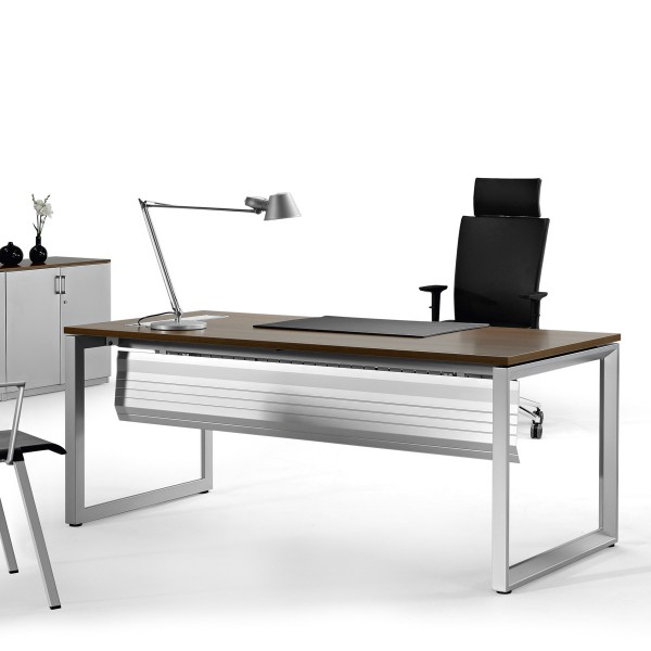 Schreibtisch Eiche modern Ital Plus Kufengestell
