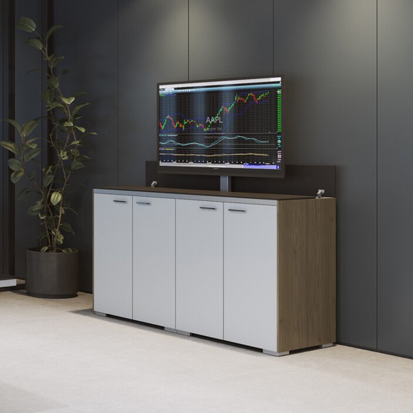Büro Sideboard mit TV Lift TV-Schrank Ariaro