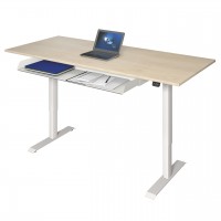 Höhenverstellbarer Schreibtisch elektrisch 180x80 cm Mewo 1 mit Ablagefach