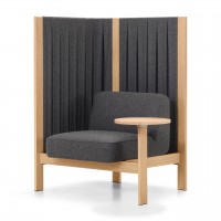 Modern Highback Sessel mit Anbautisch
