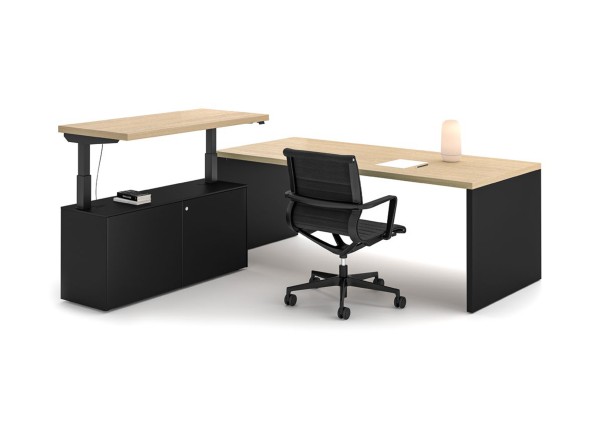Schreibtisch mit Sideboard höhenverstellbar modern Vensit