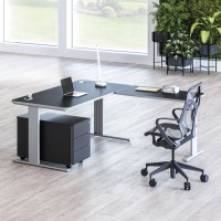 Winkelschreibtisch Büro Mewo Line Schreibtisch mit Anbautisch