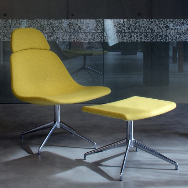 Sessel mit Hocker Design Lounge-L