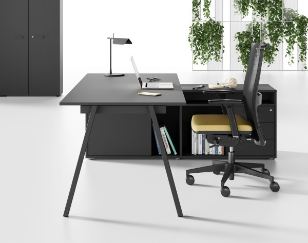 Winkelkombination Schreibtisch mit Schubladen Lewo 5