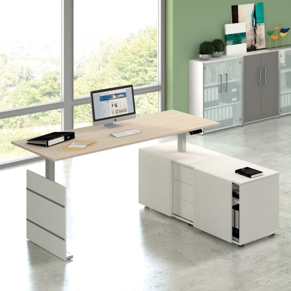 Schreibtisch Sideboard Kombination Mewo 3 Steh Sitz Tisch