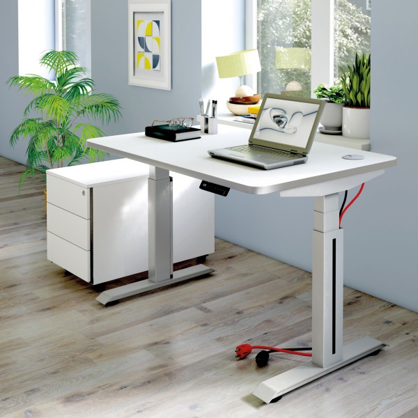 Kleiner höhenverstellbarer Schreibtisch 80 x 120 cm Mewo