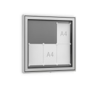 Wand Schaukasten 6x DIN A4 Glas abschließbar JT.N7