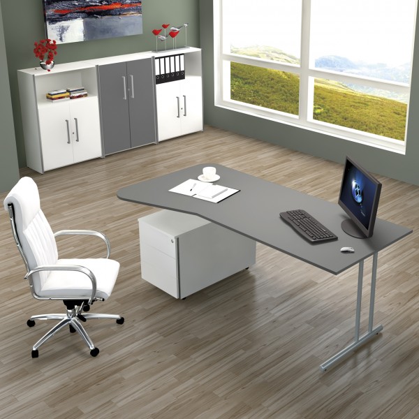 Arbeitstisch Büro Ronno Freiform Tischplatte