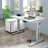 Kleiner höhenverstellbarer Schreibtisch 80 x 120 cm Mewo