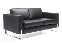 Design Lounge Leder Sofa 2-Sitzer Büro